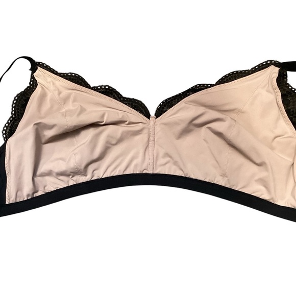 Warner's Lace Escape Bralette Style-RP3391U Deep Black Over Nude - Size 2XL - Picture 7 of 9